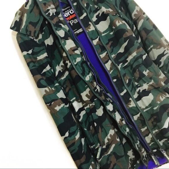 SUPERDRY Camo Print Faux Fur Professional The Parka Hooded Jacket Size XS - Picture 5 of 15